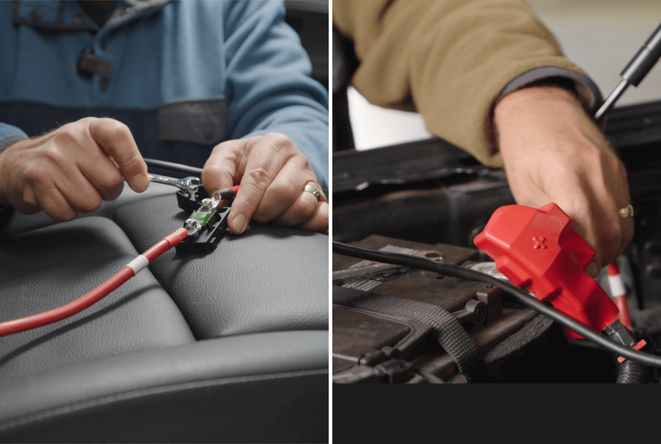 Conecta el cable del fusible