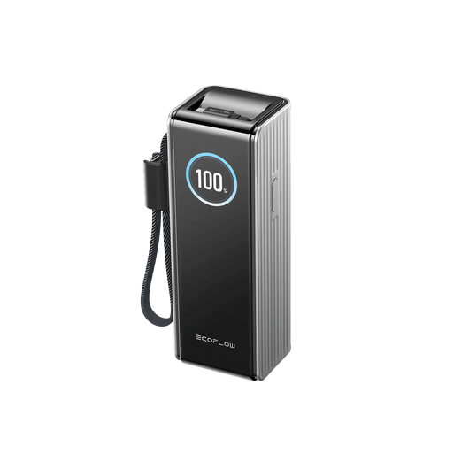 Banco de energía EcoFlow RAPID (25 000 mAh, 170 W, cables integrados y retráctiles de 100 W) Power Bank EcoFlow ES Plateado