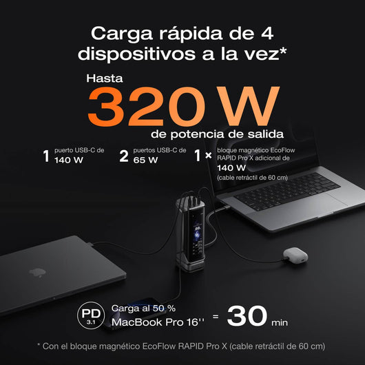 Banco de energía EcoFlow RAPID Pro X (27 650 mAh, 300 W) Power Bank EcoFlow ES
