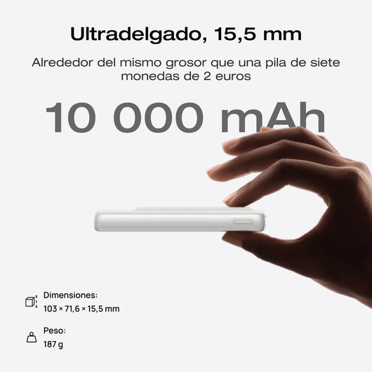 Banco de energía magnético EcoFlow RAPID (10 000 mAh, 7,5 W, carga magnética) Power Bank EcoFlow ES