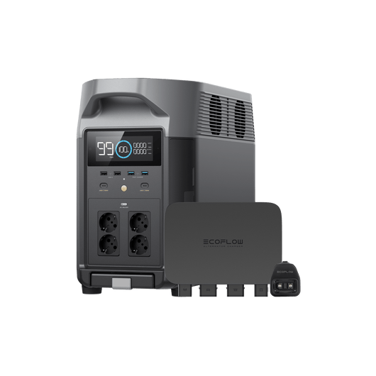Cargador mediante alternador EcoFlow de 800 W + EcoFlow DELTA Pro + Adaptador para Generador Inteligente  EcoFlow Europe Cargador mediante alternador + DELTA Pro + Adaptador para Generador Inteligente