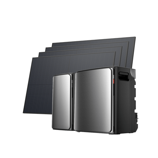 EcoFlow STREAM Ultra X BKW II EcoFlow ES STREAM Ultra X STREAM AC Pro (con 1 × cable paralelo GRATIS) + 4 panel solar rígido de 450 W