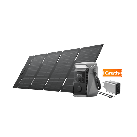 Estación de energía portátil de serie EcoFlow TRAIL DC EcoFlow ES TRAIL Plus 300 DC+Panel Solar Portátil de 45 W (Tipo-C)