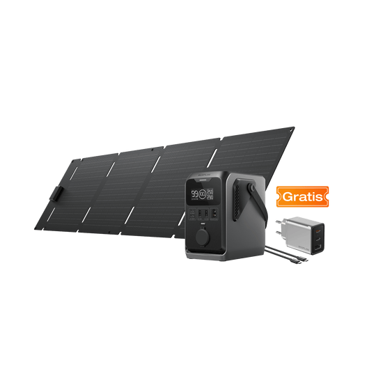 Estación de energía portátil de serie EcoFlow TRAIL DC EcoFlow ES TRAIL 300 DC+Panel Solar Portátil de 60 W (Tipo-C)