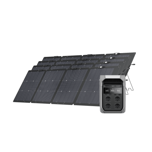 Generador solar Serie EcoFlow DELTA 3 (FV 220 W) Bundles EcoFlow ES DELTA 3 Plus 4 Paneles solares portátiles de 220 W