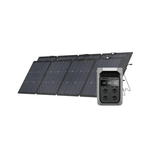 Generador solar Serie EcoFlow DELTA 3 (FV 220 W) Bundles EcoFlow ES DELTA 3 Plus 2 Paneles solares portátiles de 220 W