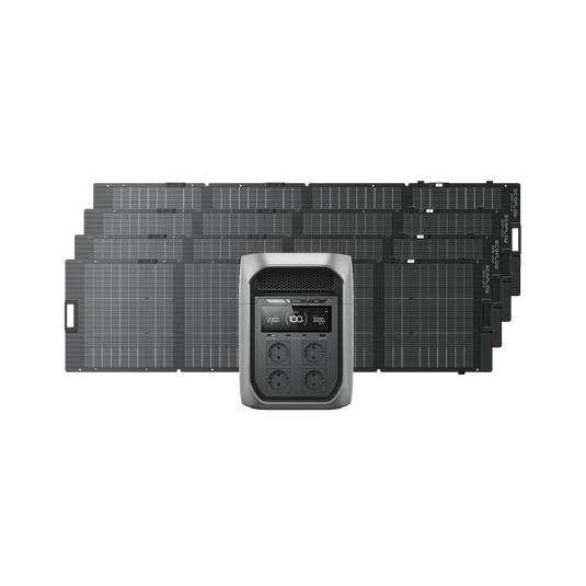 Generador solar Serie EcoFlow DELTA 3 Max (FV 220 W) EcoFlow ES DELTA 3 Max Plus 4 Panel solar portátil bifacial EcoFlow NextGen de 220 W