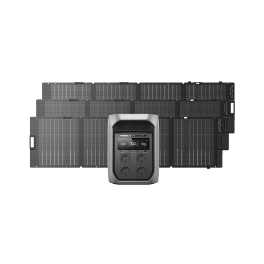 Generador solar Serie EcoFlow DELTA 3 Max (FV 220 W) EcoFlow ES DELTA 3 Max Plus 3 Panel solar portátil bifacial EcoFlow NextGen de 220 W
