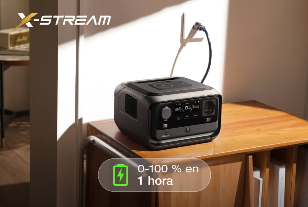 4 opciones de carga, carga segura del 0 al 100 % en 1 hora