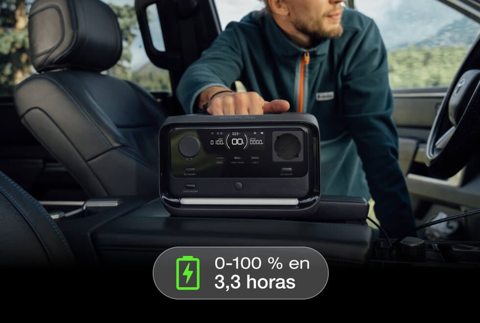 4 opciones de carga, carga segura del 0 al 100 % en 1 hora