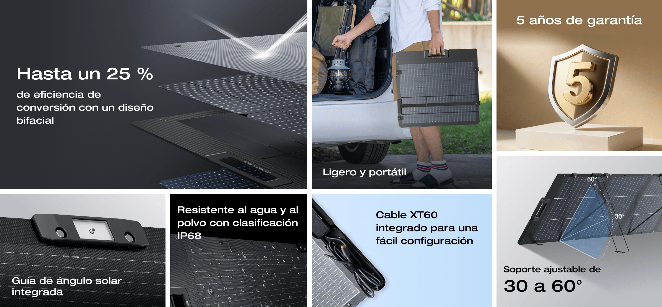 Panel Solar EcoFlow 220W - Diseno ultraportatil y ligero