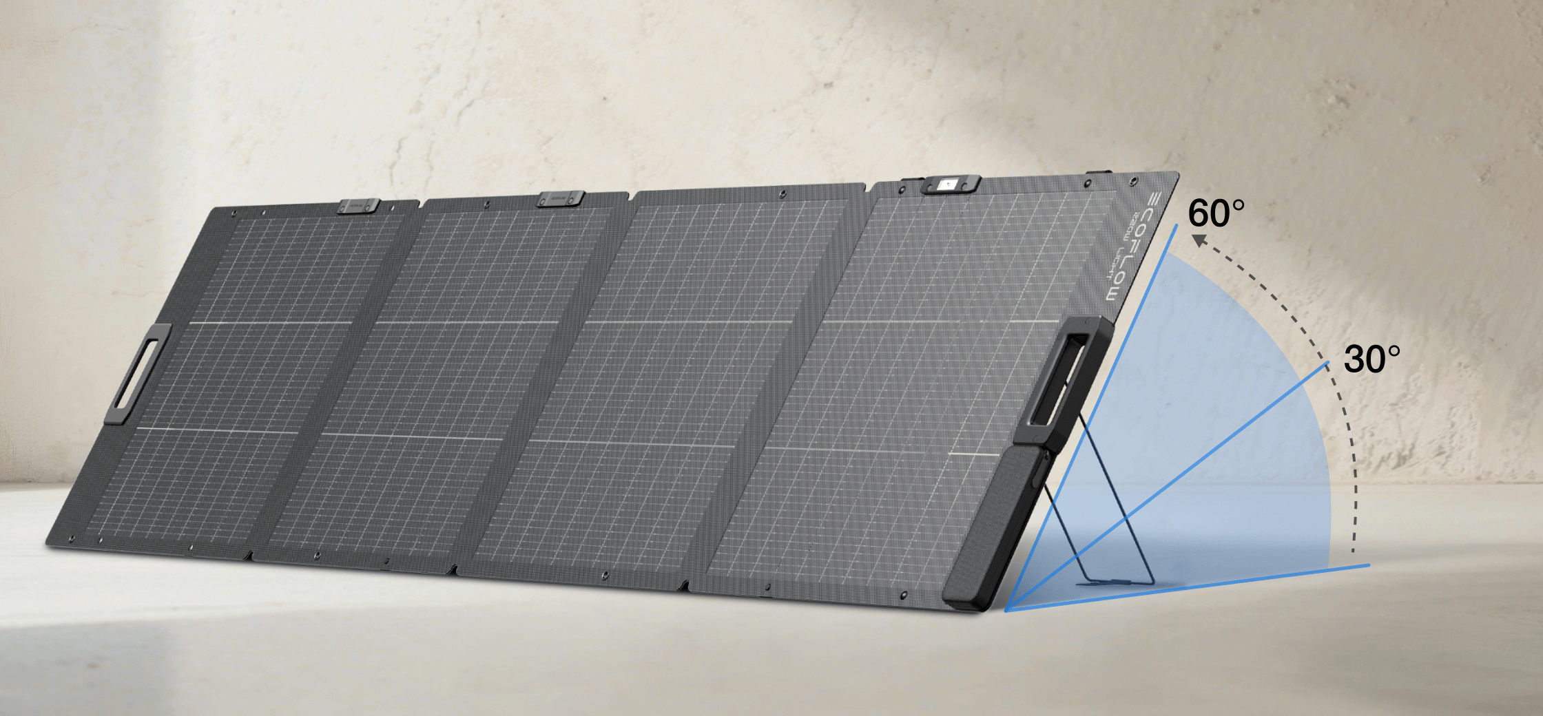 Guia de angulo solar integrada del Panel Solar EcoFlow 220W