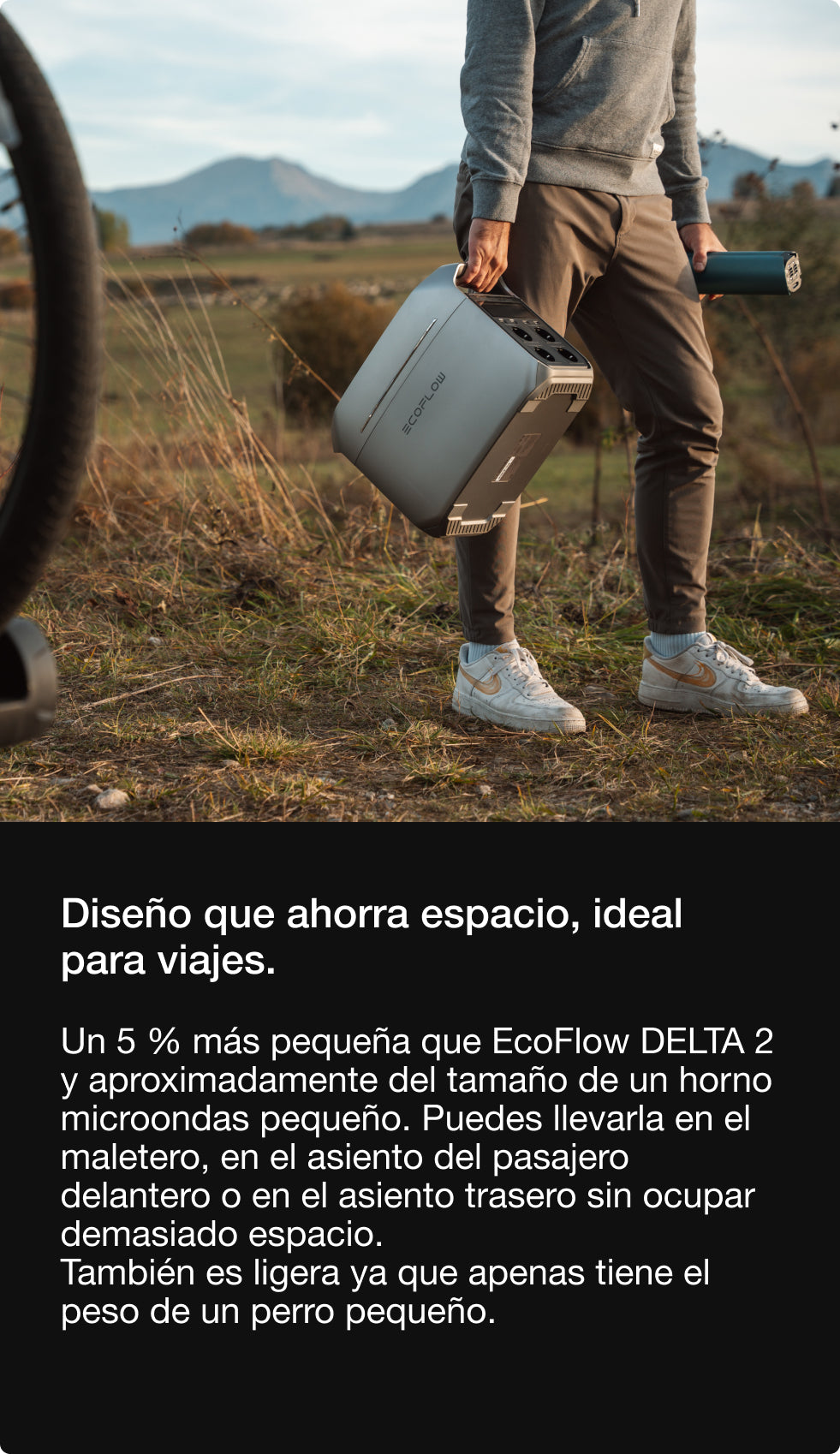 Diseño compacto y portátil que se adapta sin esfuerzo a cualquier espacio.