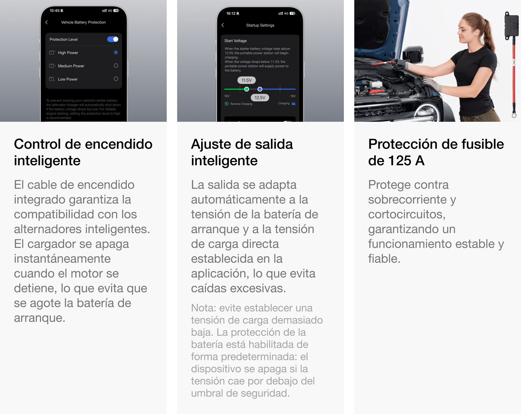Más seguro: protección mejorada del alternador y la batería de arranque