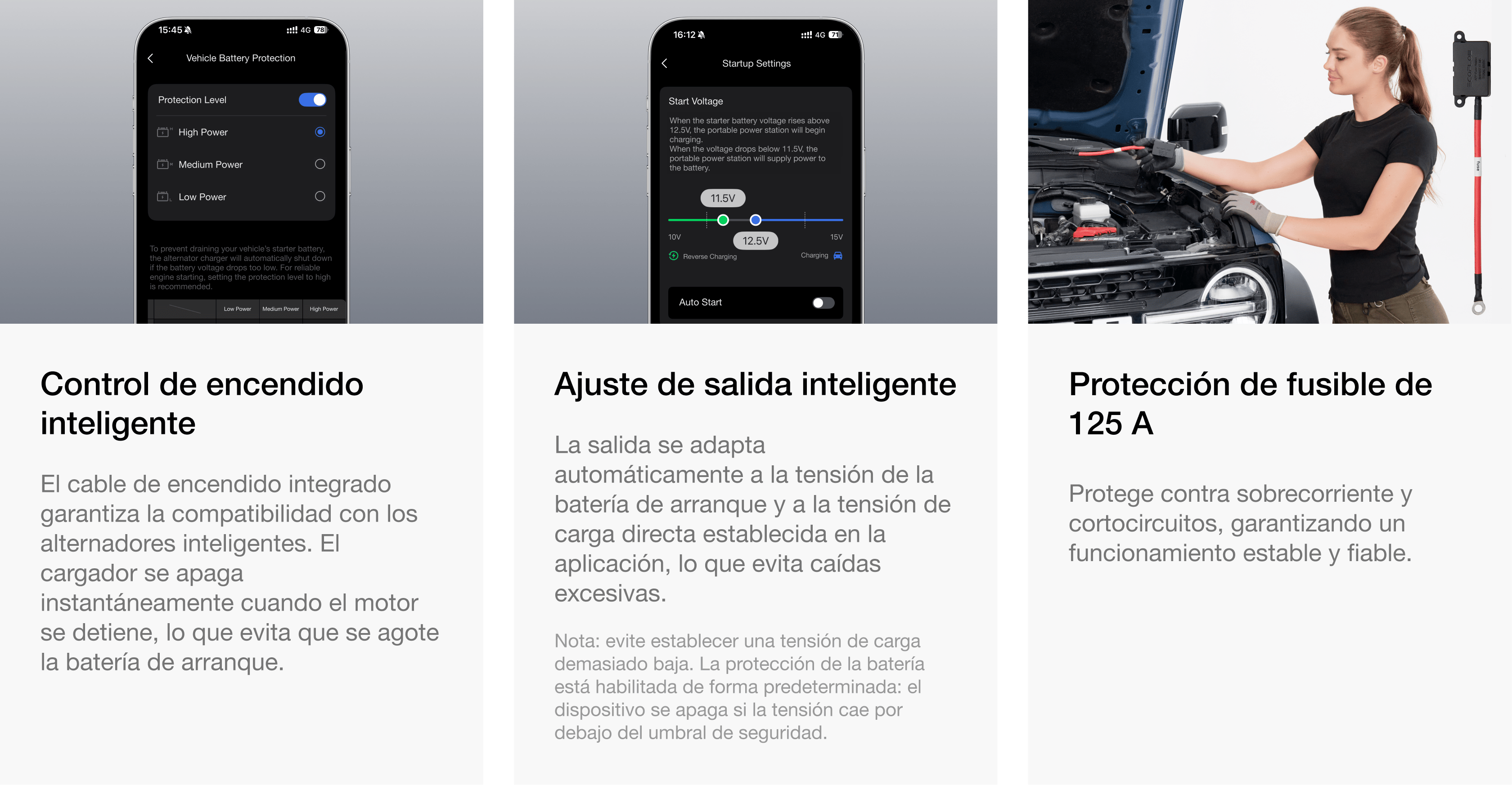 Más seguro: protección mejorada del alternador y la batería de arranque