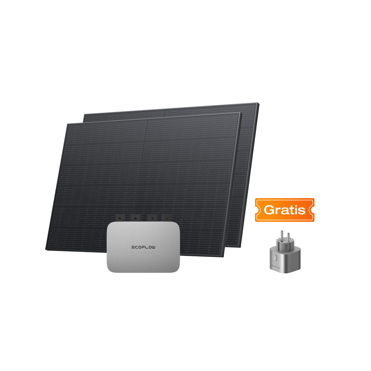 EcoFlow PowerStream Kit solar para balcones 800W + Panel solar rígido de 400 W (2 unidades) BKW Bundle EcoFlow ES PowerStream de 800 W + Panel solar rígido de 400 W (2 unidades) /