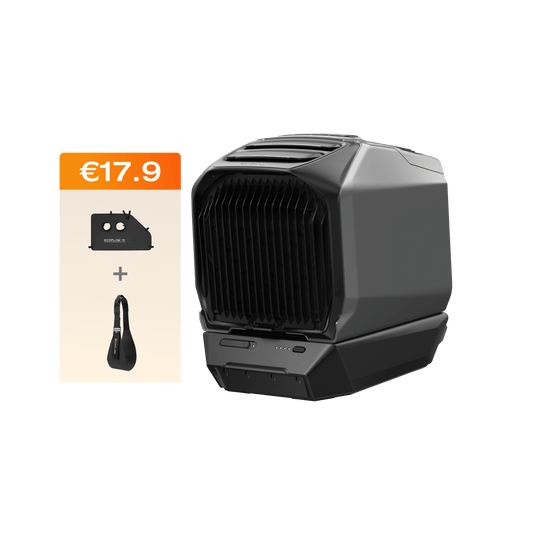 Aire acondicionado portátil EcoFlow WAVE 3 WAVE 3 + Batería adicional WAVE 3 + Junta de conducto para veh¨ªculo para la Serie WAVE + Asa de agarre de velcro