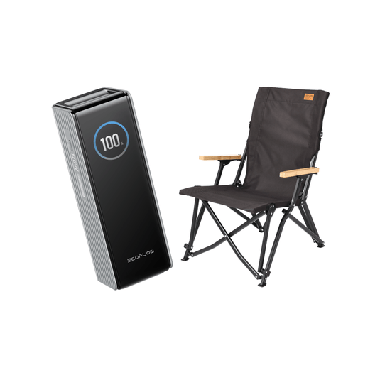 Banco de energía (25 000 mAh) EcoFlow RAPID y silla de camping plegable EcoFlow ES