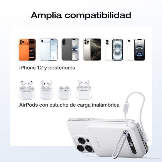 Banco de energía EcoFlow RAPID Mag Qi2.2 (10.000 mAh, 25 W, cable USB-C integrado) Power Bank EcoFlow Europe