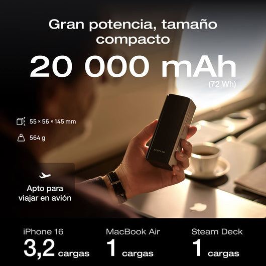 Banco de energía EcoFlow RAPID Pro (20 000 mAh, 230 W, cable integrado de 100 W) Power Bank EcoFlow ES