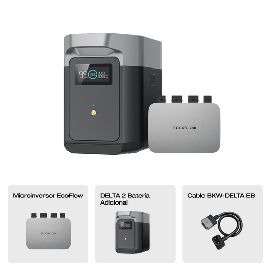 Batería adicional inteligente EcoFlow DELTA 2 (reacondicionada)  EcoFlow Batería adicional DELTA 2 (Reacondicionada) + PowerStream 800 W (Precio para miembros')  