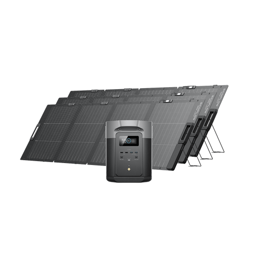 Generador solar EcoFlow DELTA 2 Max (FV 220 W) Bundles EcoFlow Europe 3*220 W + DELTA 2 Max