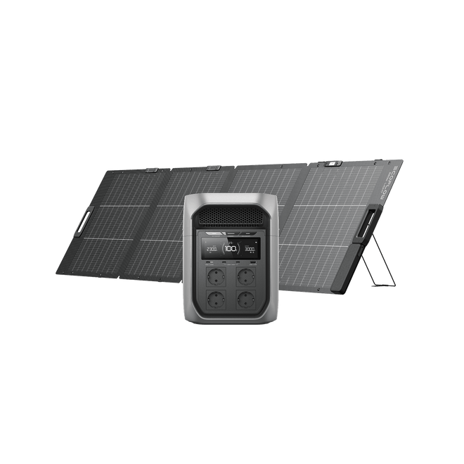 Estación de Energía Portátil Serie EcoFlow DELTA 3 Max EcoFlow ES DELTA 3 Max Plus (2048Wh) Panel solar portátil bifacial EcoFlow NextGen de 220 W