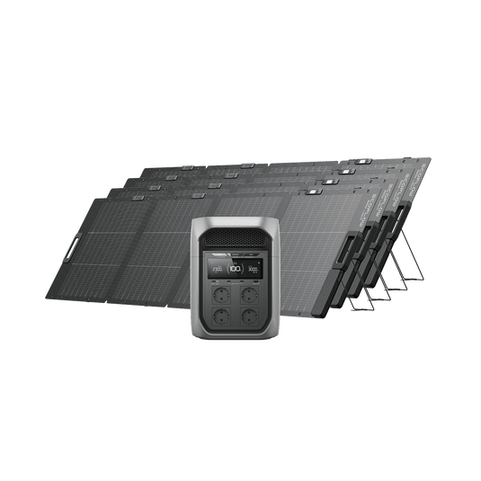 Generador solar Serie EcoFlow DELTA 3 Max (FV 220 W) EcoFlow ES DELTA 3 Max Plus 4 Panel solar portátil bifacial EcoFlow NextGen de 220 W
