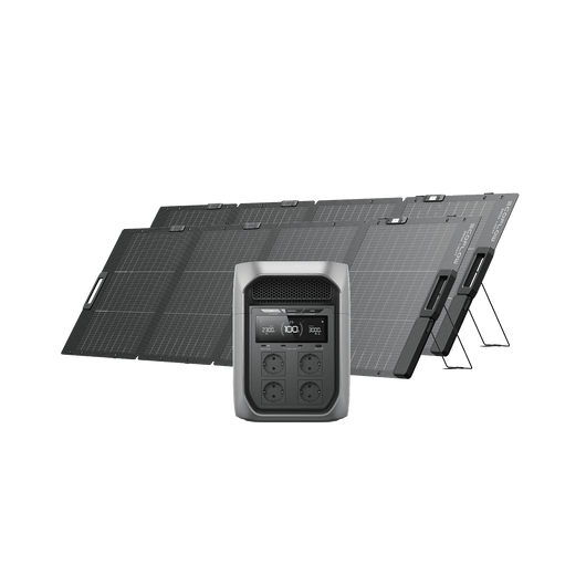 Generador solar Serie EcoFlow DELTA 3 Max (FV 220 W) EcoFlow ES DELTA 3 Max Plus 2 Panel solar portátil bifacial EcoFlow NextGen de 220 W