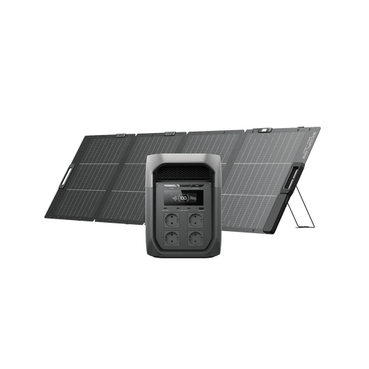 Generador solar Serie EcoFlow DELTA 3 Max (FV 220 W) EcoFlow ES DELTA 3 Max 1 Panel solar portátil bifacial EcoFlow NextGen de 220 W