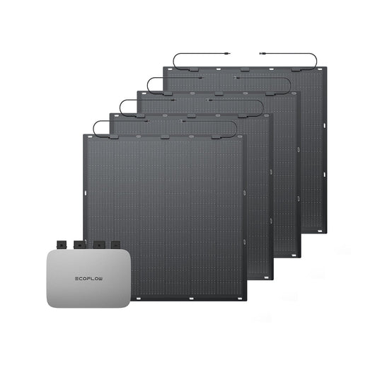 EcoFlow PowerStream Kit solar para balcones 600W/800W - Panel Solar Flexible de 200W EcoFlow Europe Panel Solar Flexible de 200W (4 unidades) 600 W