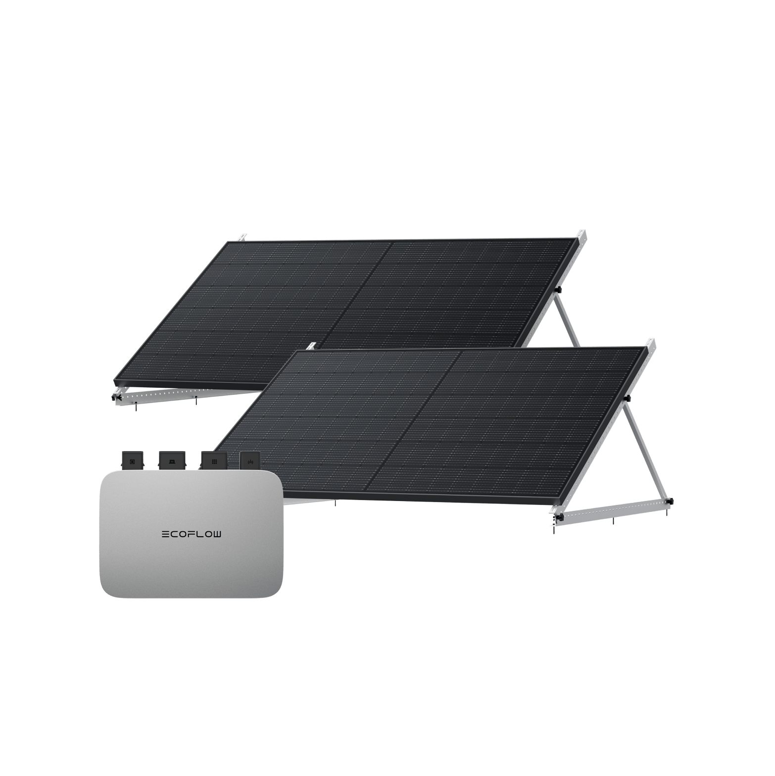 EcoFlow PowerStream Kit solar para balcones 800W + Panel solar rígido de 400 W (2 unidades) BKW Bundle EcoFlow ES PowerStream de 800 W + Panel solar rígido de 400 W (2 unidades) Soporte solar ajustable suspendido 