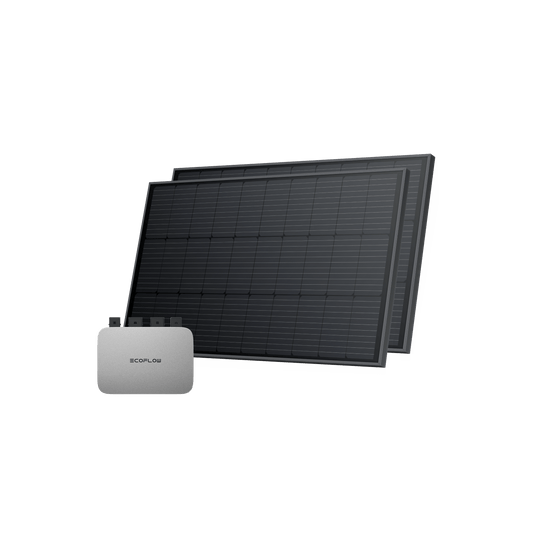 EcoFlow PowerStream Kit solar para balcones 600W/800W - Panel solar rígido de 400 W BKW Bundle EcoFlow Germany PowerStream de 600 W + Panel solar rígido de 400 W / 