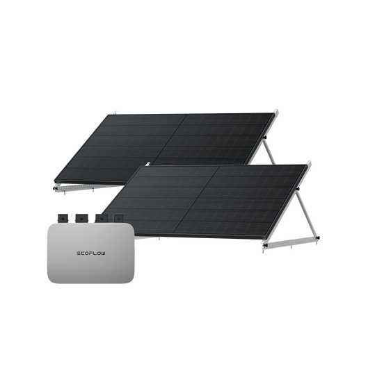 EcoFlow PowerStream Kit solar para balcones 800W - DELTA 2 (1 kWh) BKW Bundle EcoFlow Spain 800W + 2x 400W Panel Solar Rígido + DELTA 2 (con Cable) 2x 3 in 1 Soporte de montaje