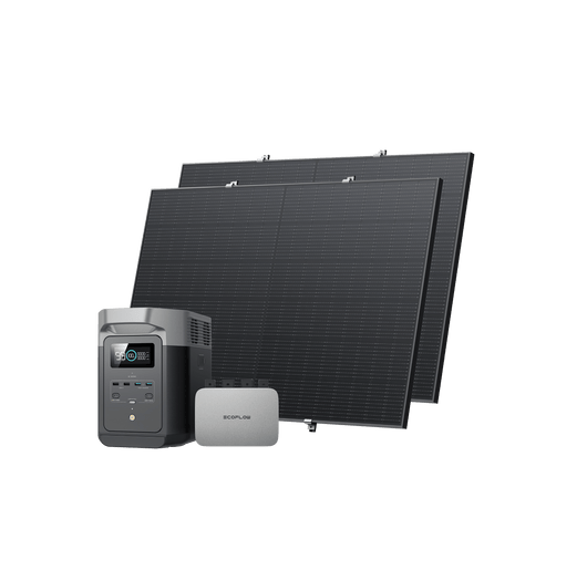 EcoFlow PowerStream Kit solar para balcones 800W - DELTA 2 (1 kWh) BKW Bundle EcoFlow Spain 800W + 2x 400W Panel Solar Rígido + DELTA 2 (con Cable) 2 x Kit de enganche para balcones