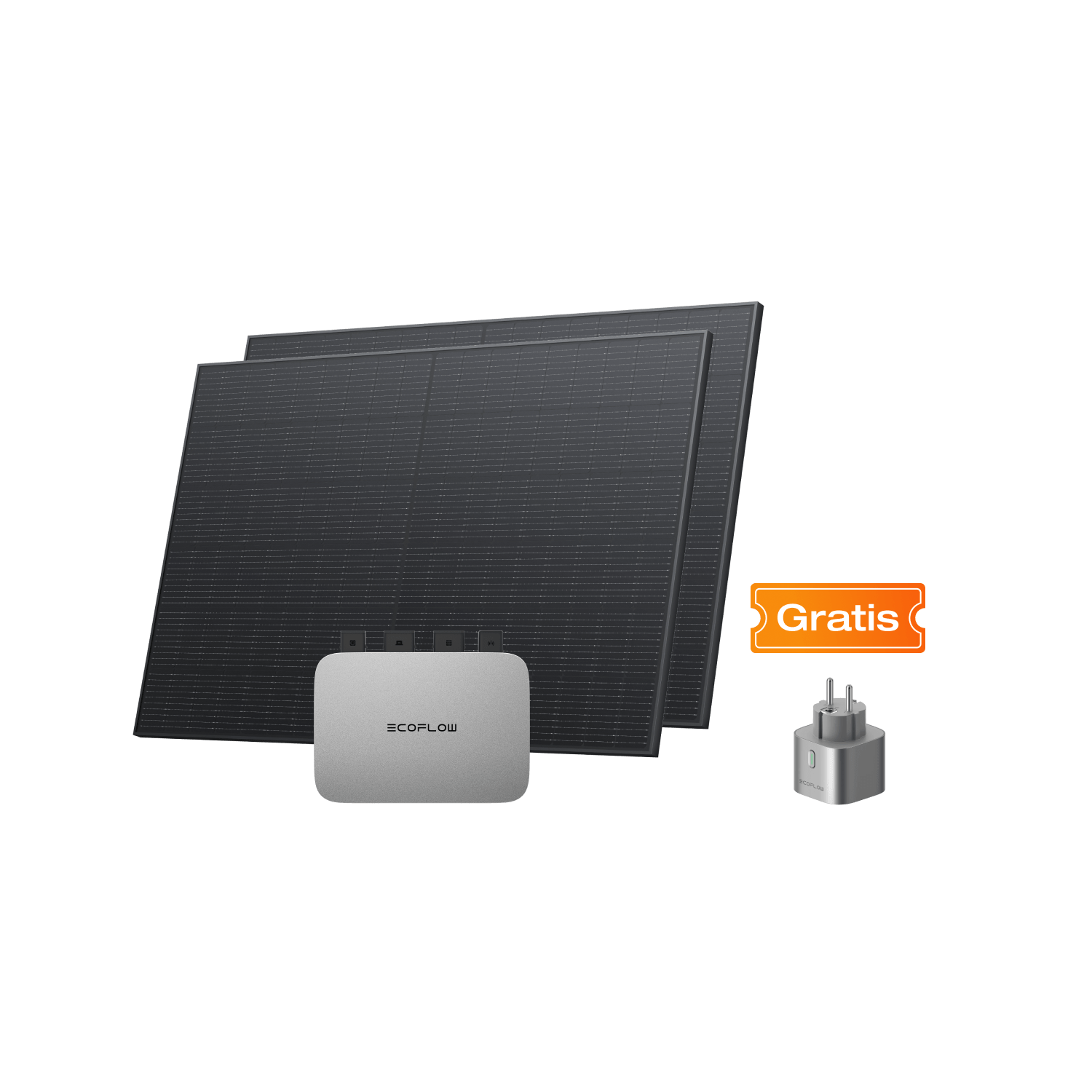 EcoFlow PowerStream Kit solar para balcones 800W + Panel solar rígido de 400 W (2 unidades) PowerStream de 800 W + Panel solar rígido de 400 W (2 unidades) / /