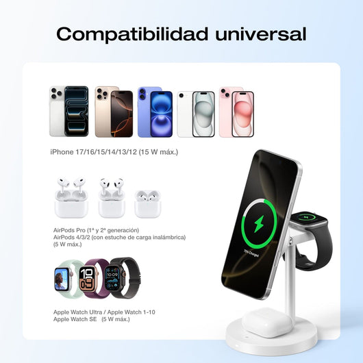 EcoFlow Soporte de carga inalámbrica EcoFlow RAPID Mag Qi2 (3 en 1)