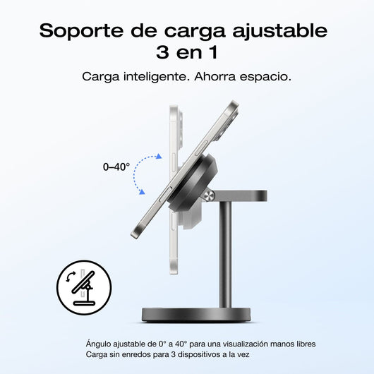 EcoFlow Soporte de carga inalámbrica EcoFlow RAPID Mag Qi2 (3 en 1)