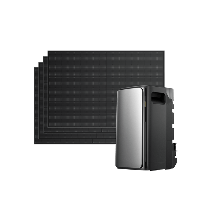 Kit solar autoconsumo 800W con batería LFP EcoFlow STREAM Ultra/Pro/Max BKW II EcoFlow ES STREAM Ultra 4 paneles solares rígidos de 400 W