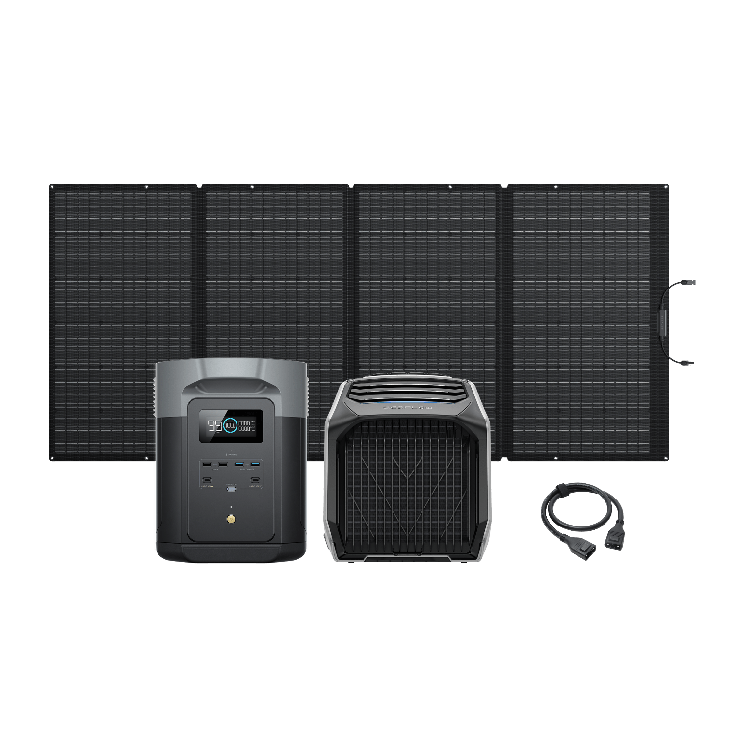 EcoFlow WAVE 2 + EcoFlow DELTA 2 Max  EcoFlow Europe WAVE 2 + DELTA 2 Max + Panel Solar 400W + XT150  