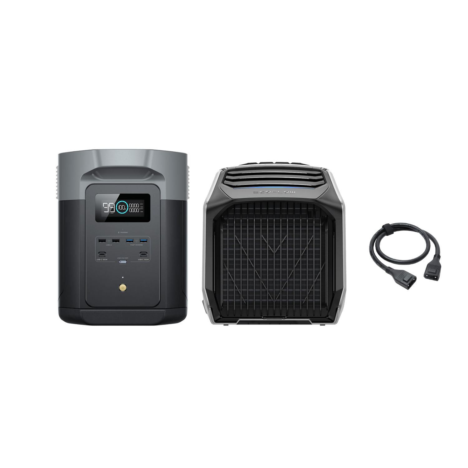 EcoFlow WAVE 2 + EcoFlow DELTA 2 Max + Panel solar portátil EcoFlow de 400W  EcoFlow Europe   