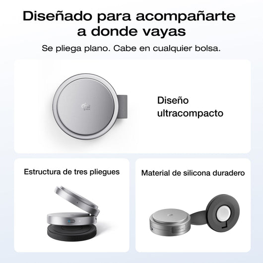Estación de Carga Inalámbrica EcoFlow RAPID Mag Qi2.2 (3-en-1 Plegable)