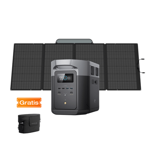 Estación de Energía Portátil EcoFlow DELTA 2 Max Portable Power EcoFlow Europe DELTA 2 Max + Panel Solar Portátil de 400W