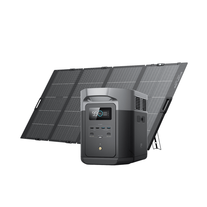 Estación de Energía Portátil EcoFlow DELTA 2 Max Portable Power EcoFlow Europe DELTA 2 Max + Panel Solar Portátil de 400W