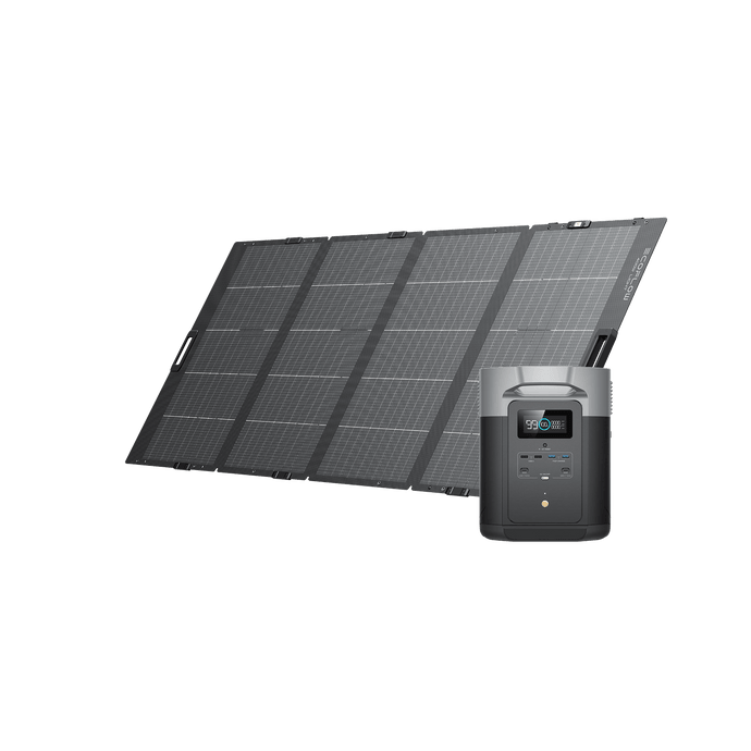 Estación de Energía Portátil EcoFlow DELTA Max Portable Power EcoFlow 2000 + Panel Solar Portátil de 400 W