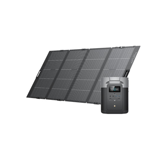 Estación de Energía Portátil EcoFlow DELTA Max Portable Power EcoFlow 2000 + Panel Solar Portátil de 400 W