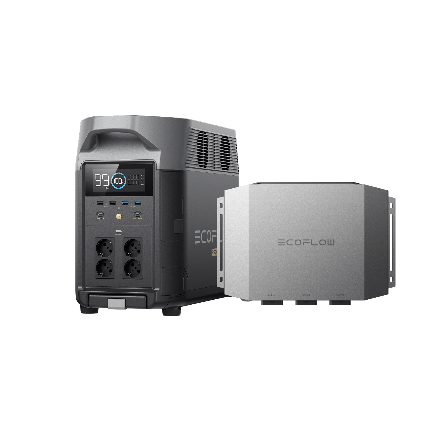 Estación de Energía Portátil EcoFlow DELTA Pro Portable Power EcoFlow DELTA Pro + Cargador mediante alternador