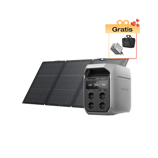 Estación de energía portátil Serie EcoFlow DELTA 3 EcoFlow Europe DELTA 3 Plus Panel solar portátil de 160 W