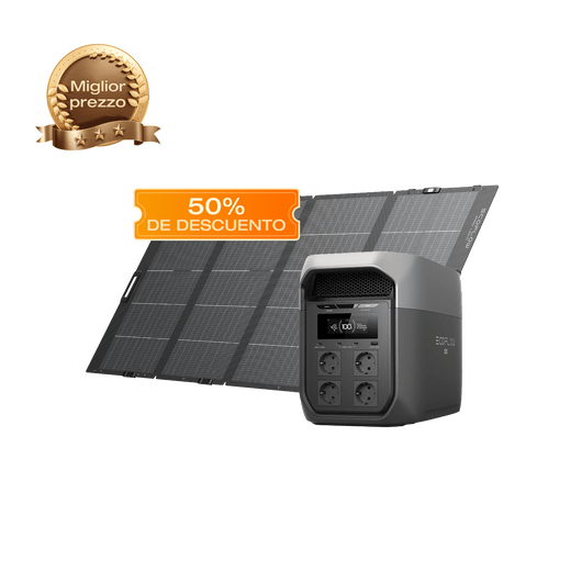 Estación de energía portátil Serie EcoFlow DELTA 3 Max (2048Wh) DELTA 3 Max (2048Wh) / Panel solar portátil y ligero EcoFlow de 400 W