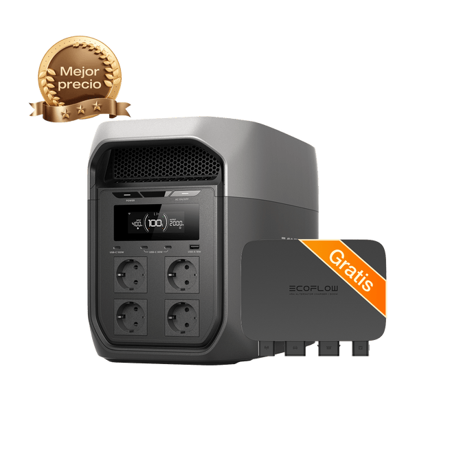 Estación de energía portátil Serie EcoFlow DELTA 3 Max (2048Wh) EcoFlow ES DELTA 3 Max (2048Wh) Cargador mediante alternador de 500 W gratis